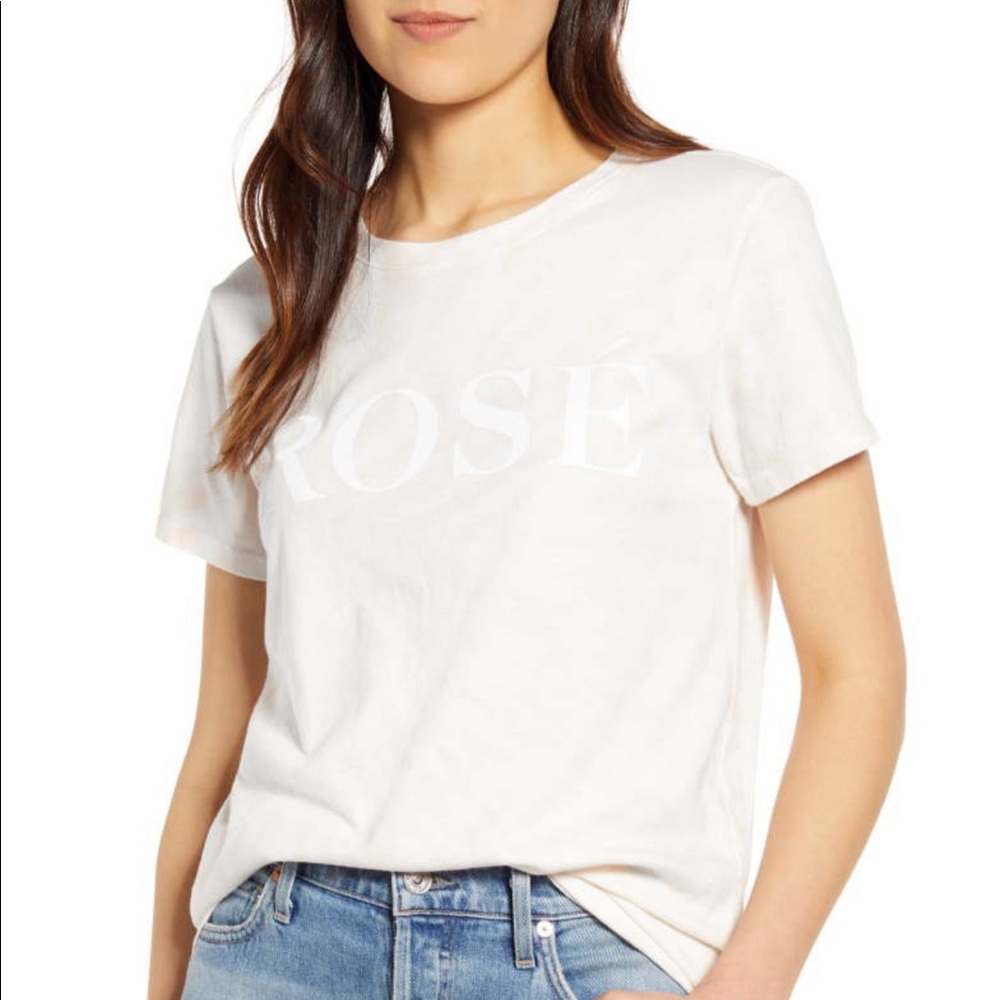 Rosé tie dye graphic t shirt